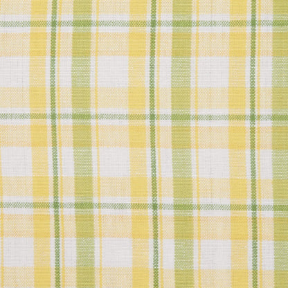DII Window Valance Collection, 100% Cotton, Pre-Shrunk, Machine Washable, 2 Inch Curtain Rod Pocket, Single Panel, 72x14, Lemon Fresh Plaid