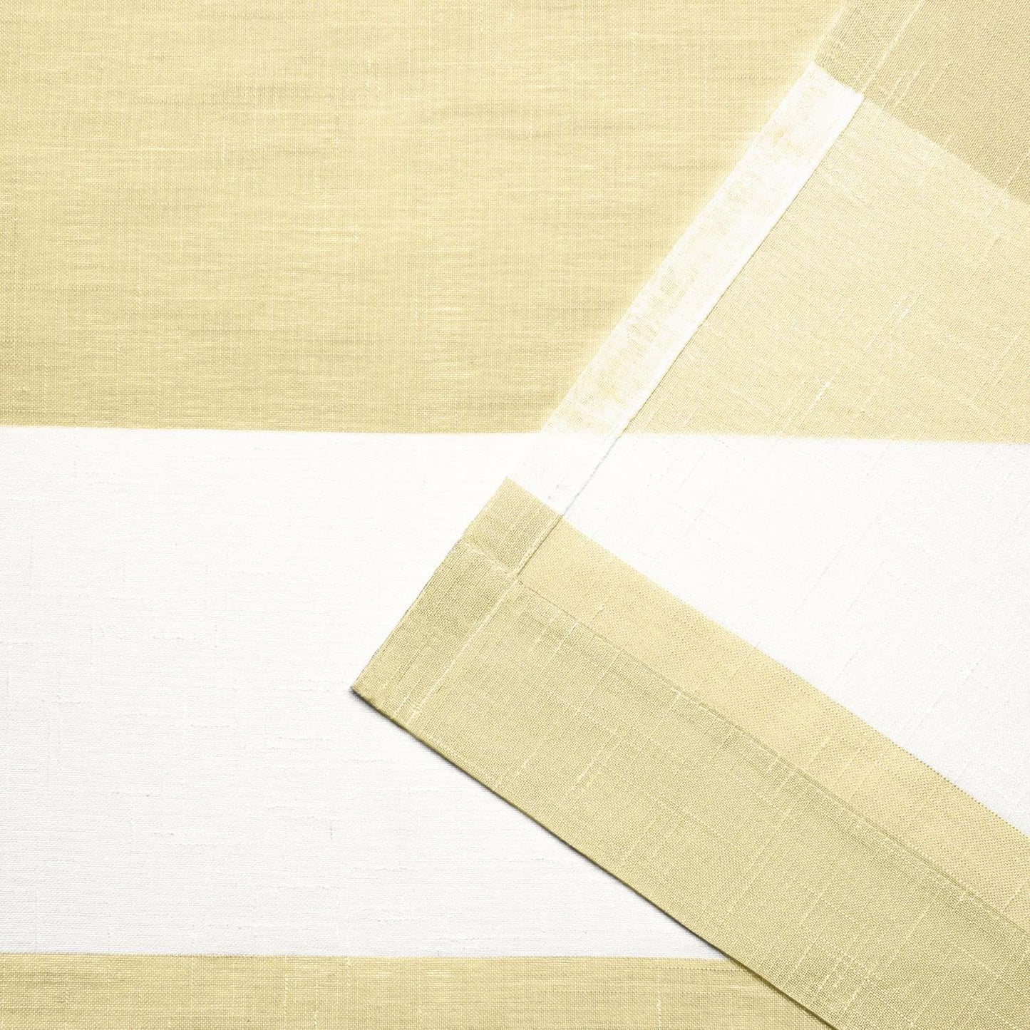 Exclusive Home Darma Sheer Linen Rod Pocket Curtain Panel Pair, 50"x96", Yellow