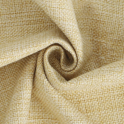 MADIZZ Pack of 2 Faux Rustic Linen Throw Pillow Covers with Flange Edge Soft Boho Natural Decorative Pillowcases for Sofa Living Room Modern Throw Pillows for Bed 18x18 Inch Light Yellow