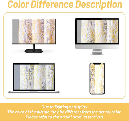 DriftAway Tree Branch Blackout Curtains Double Layer 84 Inches Long for Bedroom Printed Patterned Classic Thermal Insulated Summer Sound Lined Grommet Drapes for Living Room 2 Panels Yellow/White