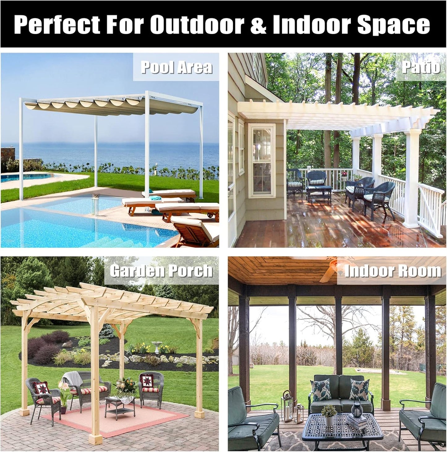 Easy-Going Outdoor Curtains Waterproof Windproof Weatherproof Curtain for Patio, Cabana, Porch, Pergola and Gazebo, Grommet Top and Tab Bottom Drape, 1panel, 54x96 inch, Yellow