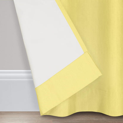 ECLIPSE Kendall Modern Blackout Thermal Rod Pocket Window Curtain for Bedroom or Living Room (1 Panel), 42 in x 84 in, Lemon