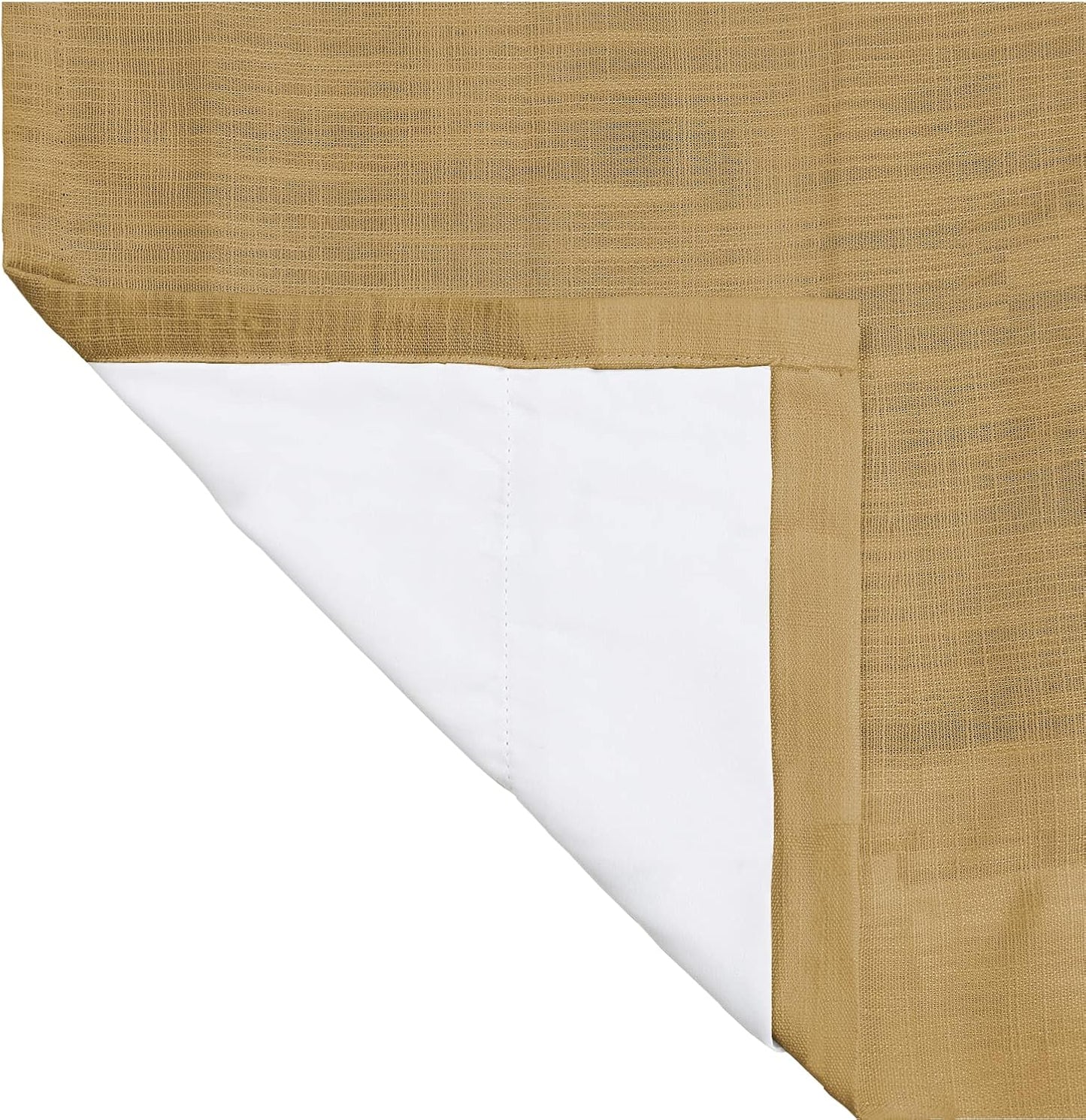 TWOPAGES Linen Textured Pinch Pleat Curtain for Living Room, Room Darkening Window Curtain Panel for Bedroom, Privacy Drape with Double Layer (100 x 102 Inches, 1 Panel, Mustard Yellow)