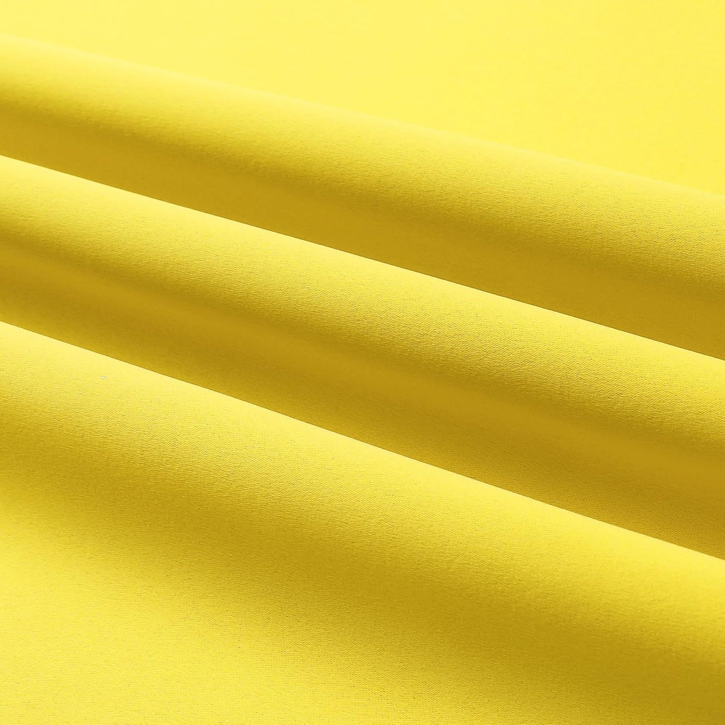 DUALIFE Yellow Blackout Solid Curtains - Room Darkening Grommet Drapes Bright Yellow Color Small Window Curtains for Kids Room, 2 Panels Sets (38 x 45 Inches Long, Illuminating Yellow
