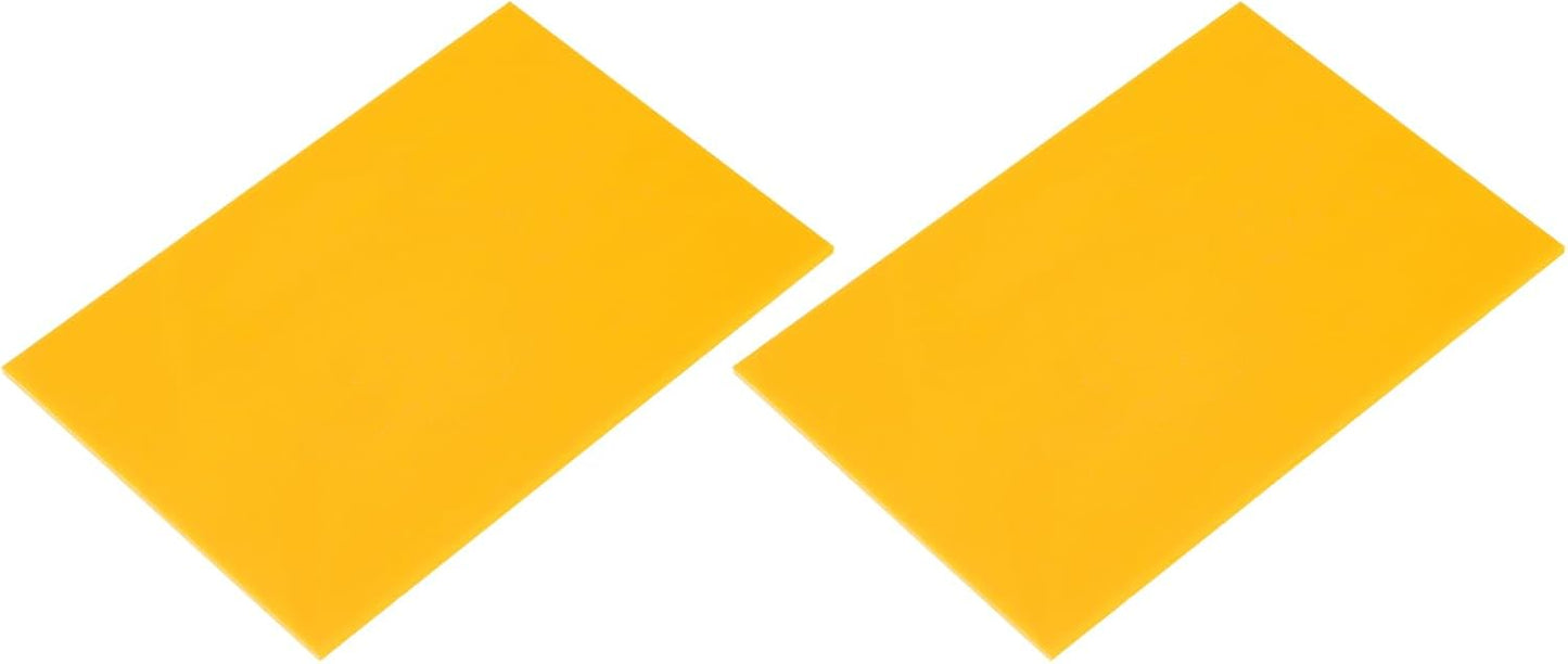 2 Pcs Stained Glass Sheet Mosaic Tile 7.9 Inch x 5.9 Inch Lemon Yellow Stained Glass Sheets for Crafts DIY Art Project