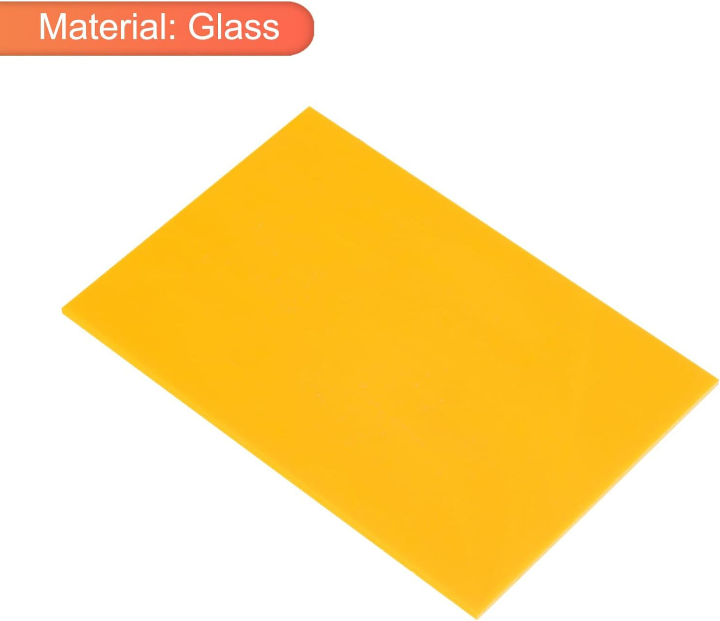 2 Pcs Stained Glass Sheet Mosaic Tile 7.9 Inch x 5.9 Inch Lemon Yellow Stained Glass Sheets for Crafts DIY Art Project