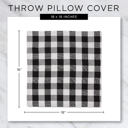 DII Decorative Square Throw Pillow Cushion Cover Set, Hidden Zipper, Cotton & Machine Washable, 18x18, Lemon Bliss, 4 Piece