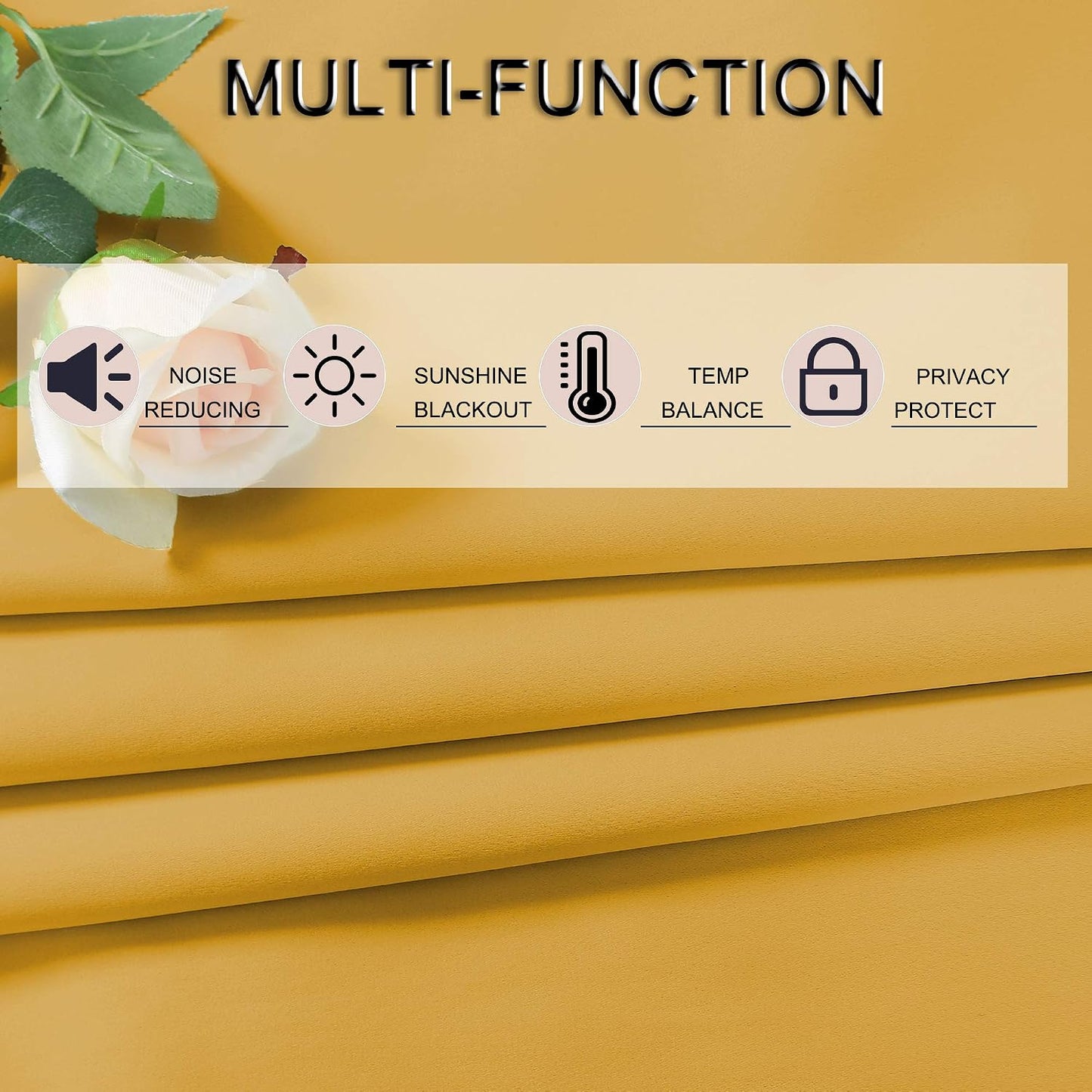KEQIAOSUOCAI 95 Inches Yellow Blackout Curtains Grommet Top Drapes for Bedroom Light Reducing Window Sun Block Curtain Panels for Living Room 2 Panels 52W x 95L