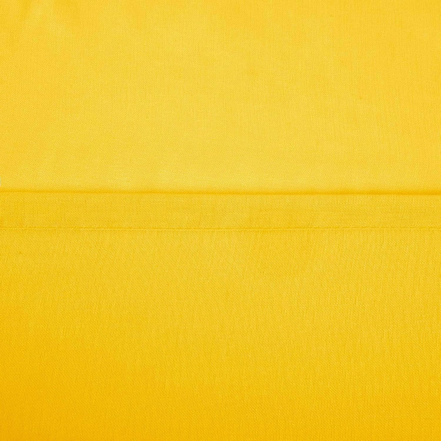DWCN Yellow Faux Linen Sheer Curtains - Grommet Voile Window Curtain Drapes for Bedroom Living Room 52 x 84 inches Long, Set of 2