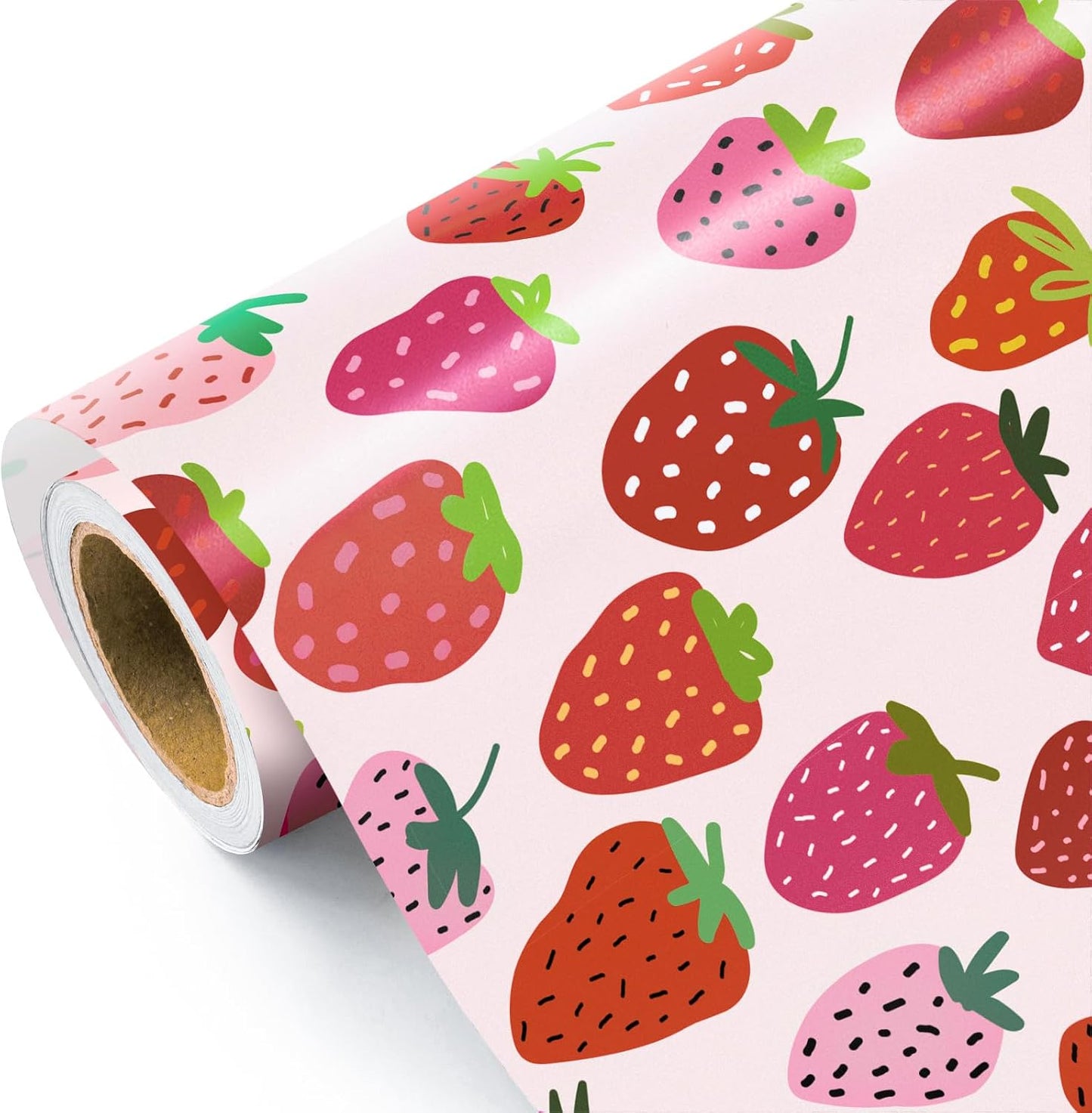 Lemon Wrapping Paper Roll - Mini Roll - 17 Inch x 9.8 Feet - Lemon and Leaves Design, Perfect for Birthday, Wedding, Bridal Shower