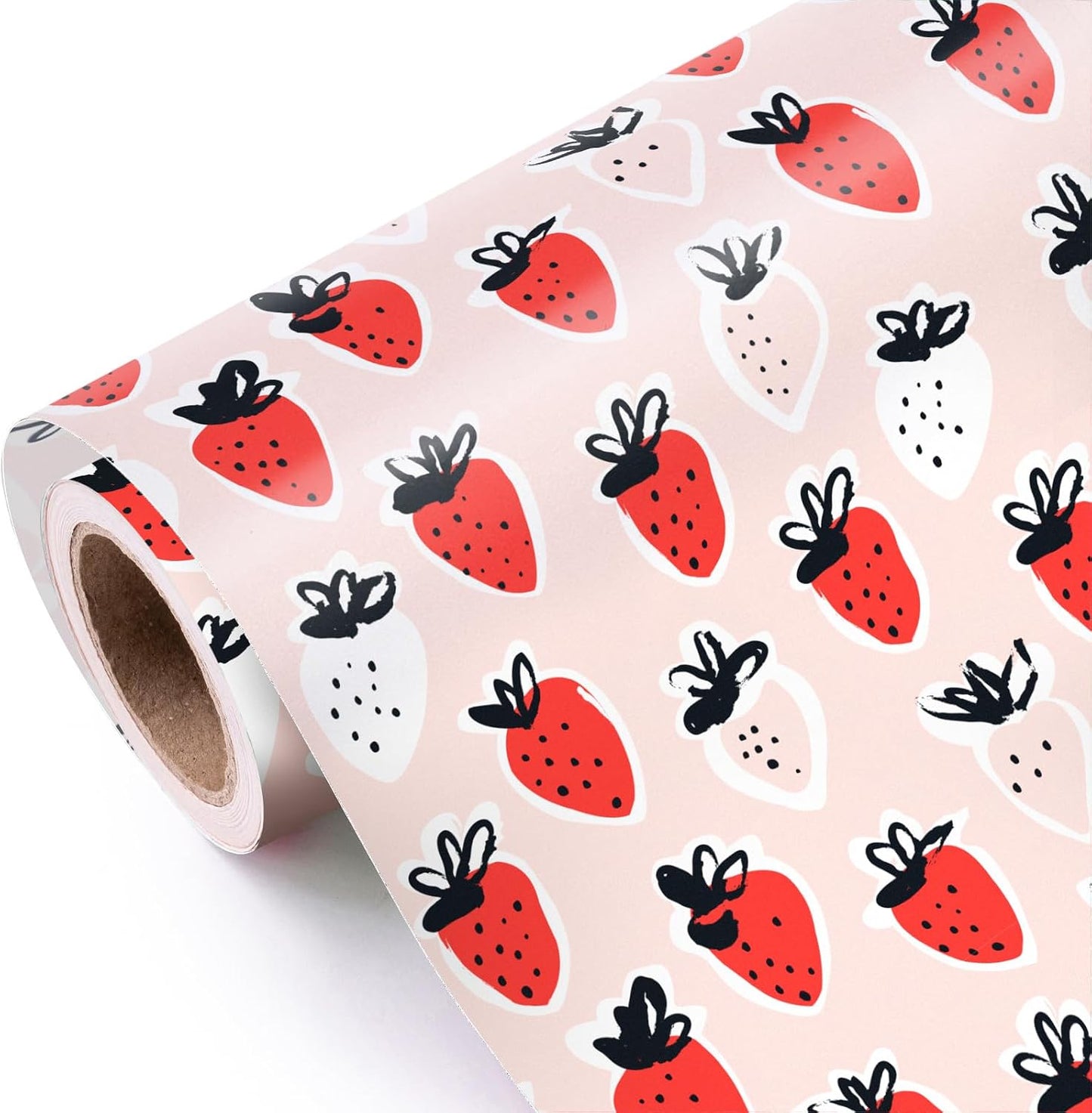 Lemon Wrapping Paper Roll - Mini Roll - 17 Inch x 9.8 Feet - Lemon and Leaves Design, Perfect for Birthday, Wedding, Bridal Shower