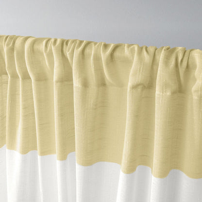 Exclusive Home Darma Sheer Linen Rod Pocket Curtain Panel Pair, 50"x96", Yellow