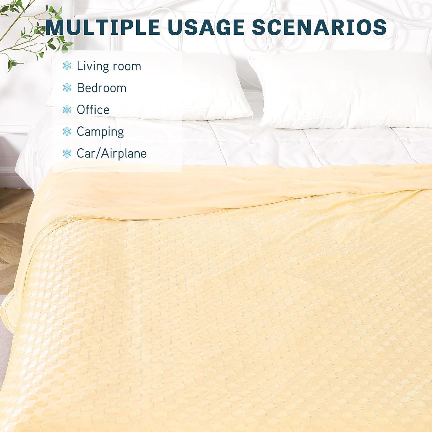 AmyHomie Cooling Summer Blanket with Double Sided Cold Effect, Breathable, Lightweight, Arc-Chill Q-Max>0.5 Cool Fiber, for Hot Sleepers Night Sweats, Dark Gray Checkered, 90"x90"Queen Size