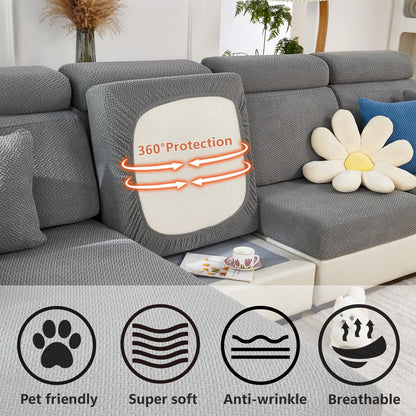 Magic Sofa Couch Covers Soothing Home Sofa Cushion Covers Universal Sofa Covers Washable Stretch Slipcovers for Sectional Sofa (Lemon Yellow,Large Triple Seat Cover)