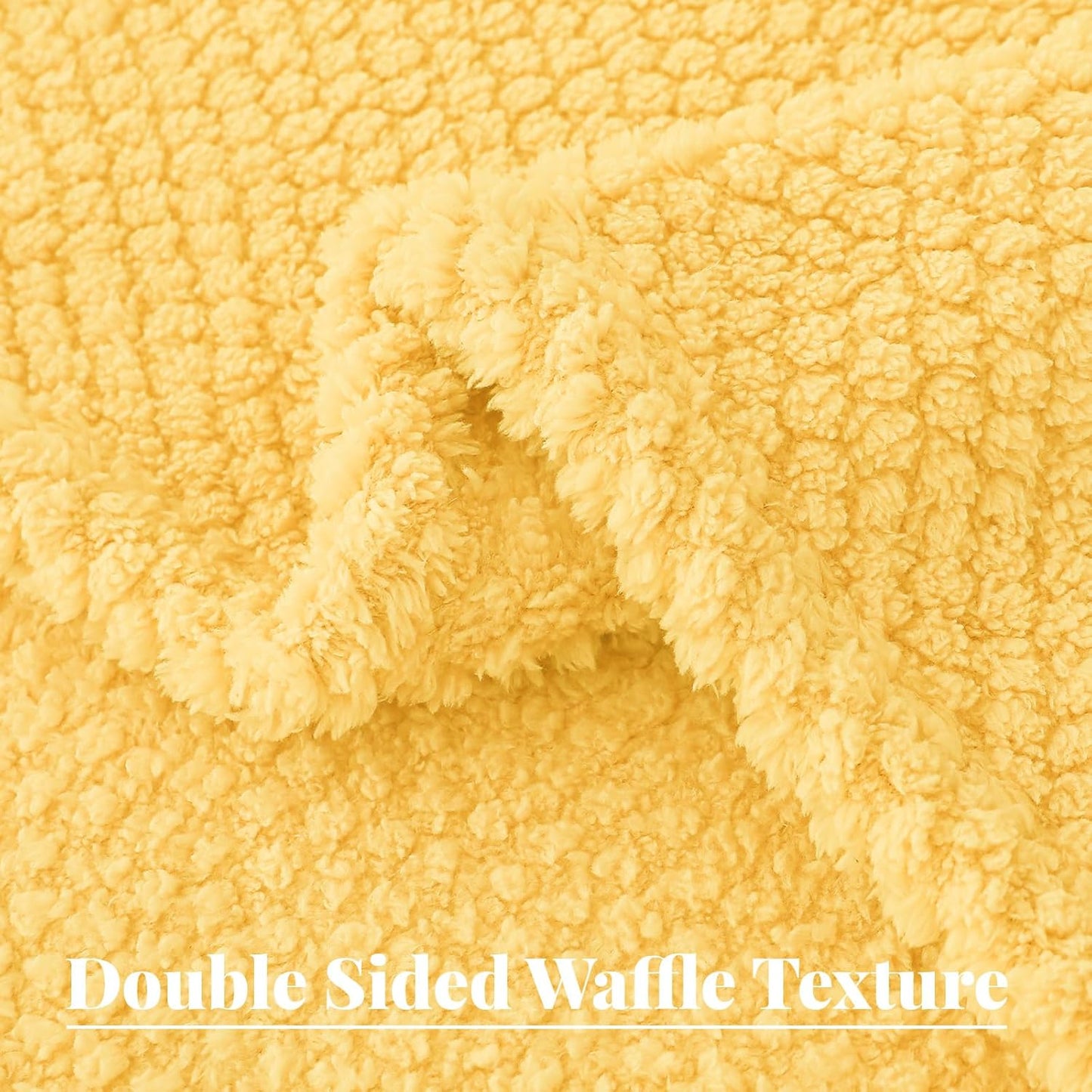 Whale Flotilla Extra Large Fuzzy Fleece Throw Blanket for Couch, 50x70 Inch Fluffy Soft Jacquard Blankets for All Season, Lightweight and Cozy, Yellow