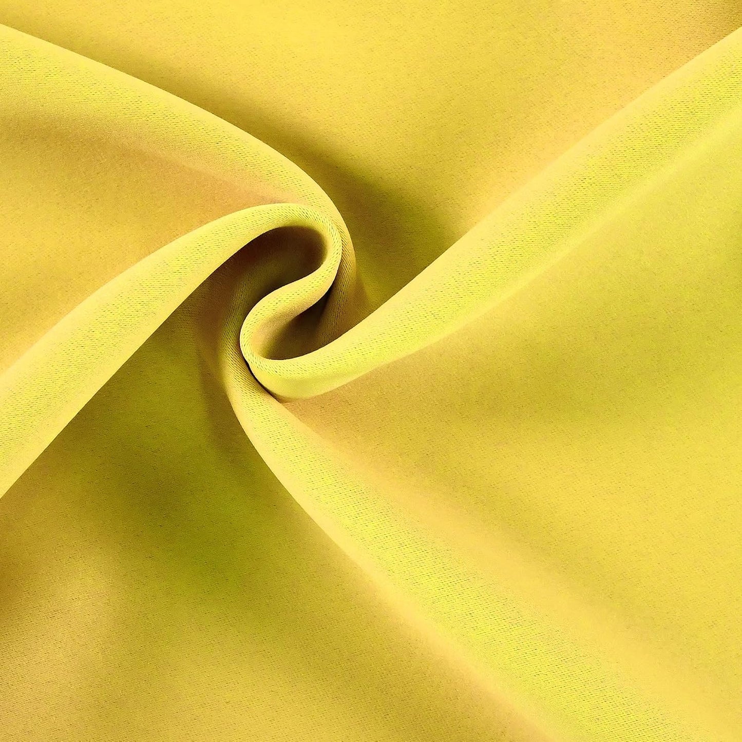 DECOVSUN Bright Yellow Valance for Windows 42x18 Inch Solid Blackout Rod Pocket Kitchen Short Curtain Toppers Valance for Bathroom Living Room, Light Yellow