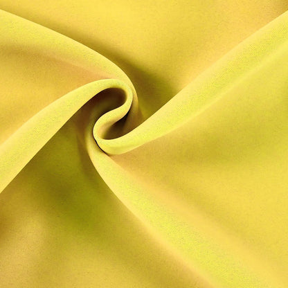 DECOVSUN Bright Yellow Valance for Windows 42x18 Inch Solid Blackout Rod Pocket Kitchen Short Curtain Toppers Valance for Bathroom Living Room, Light Yellow