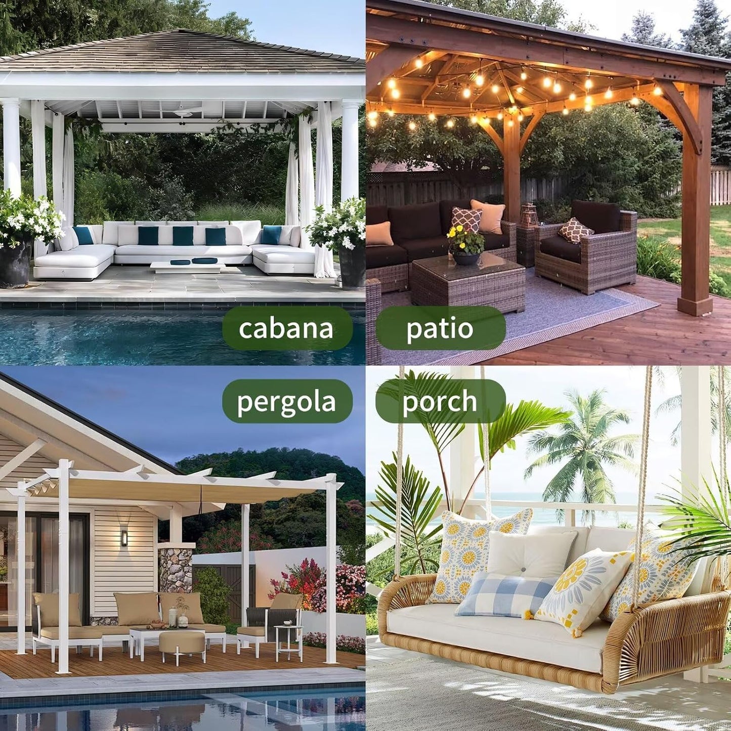 2 Panels Outdoor Sheer Curtains for Patio, Jacquard Check Curtains for Patio Waterproof, Indoor Outdoor Drapes for Gazebo Pergola Balcony Pool Spa (Yellow, 52 x 84 inch)