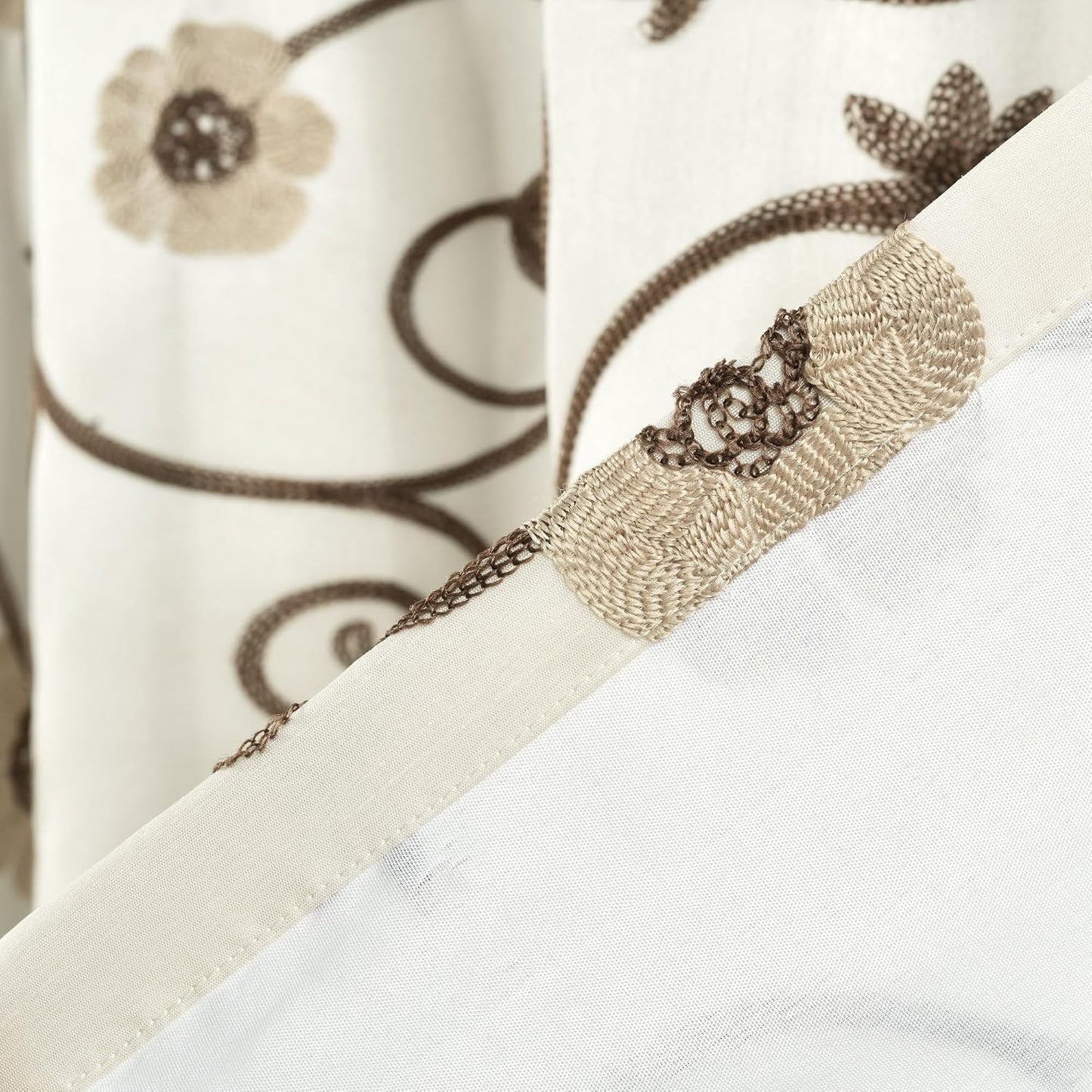 Lush Decor Royal Garden Valance Floral Window Kitchen Curtain (Single), 42”W x 18"L, Yellow