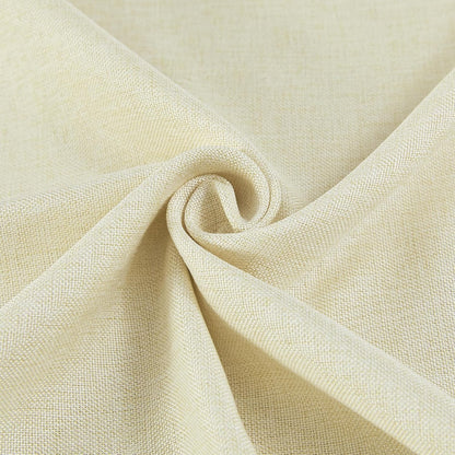 DONREN Back Tab and Rod Pocket Linen Curtains 102 Inch Length 2 Panels Set, Light Filtering Semi Sheer Farmhouse Boho Curtains & Drapes for Bedroom Living Room, W50 x L102，Light Yellow