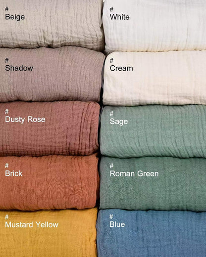 meowcards Muslin Swaddle Blankets for Baby, Unisex Baby Boys Girls Essentials, Large 47 x 47 inches, Boho Receiving Blankets Newborn Registry Must Haves (Mustard Yellow, Simple)