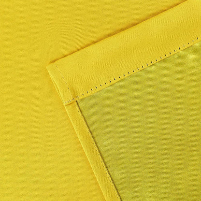 MERRYLIFE Thermal Insulated Grommet Blackout Curtain Decorative Window Curtain Panels Top Panel Drapes for Bedroom 54W×84L 1 Pair 2 Panels Yellow