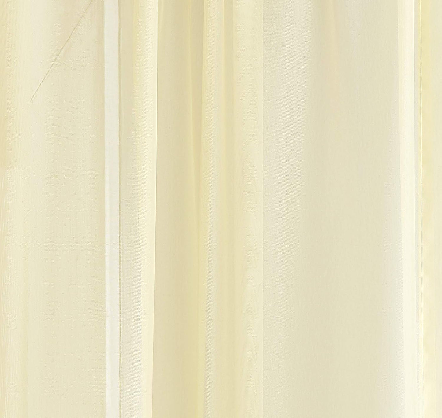 LinenZone Yellow Window Scarf in 216 Inch Size. (Amazing 55 x 216, Yellow) | Use Window Valance Scarves as Canopy Bed or Backdrop Curtains, Curtain Scarf, Wedding Draping or Sheer Fabric for Draping.