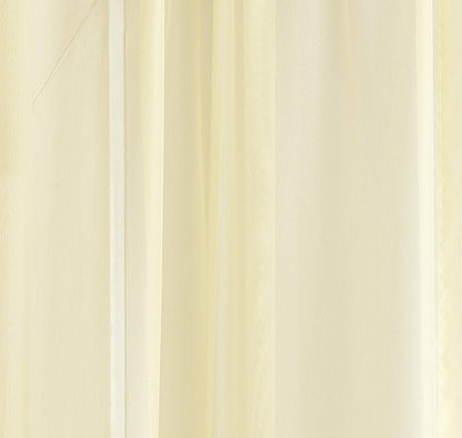 LinenZone Yellow Window Scarf in 216 Inch Size. (Amazing 55 x 216, Yellow) | Use Window Valance Scarves as Canopy Bed or Backdrop Curtains, Curtain Scarf, Wedding Draping or Sheer Fabric for Draping.
