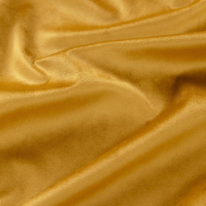 KOUFALL Mustard Yellow Velvet Curtains Blackout,Back Hook Retro Mid Century Modern Curtain,Pleated MCM Vintage Boho Eclectic Curtains for Living Room Bedroom 84 Inches Long 2 Panels