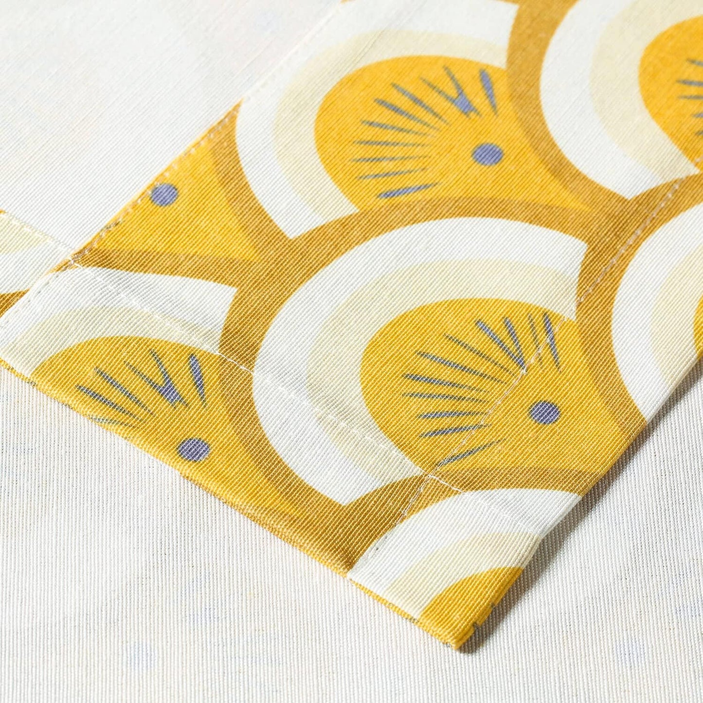 VOGOL Boho Curtain Valances, Country Rustic Yellow Geometric Printed Window Topper Treatment, Rod Pocket Short Drapes for Kitchen Living Room Cafe, 52 x 18