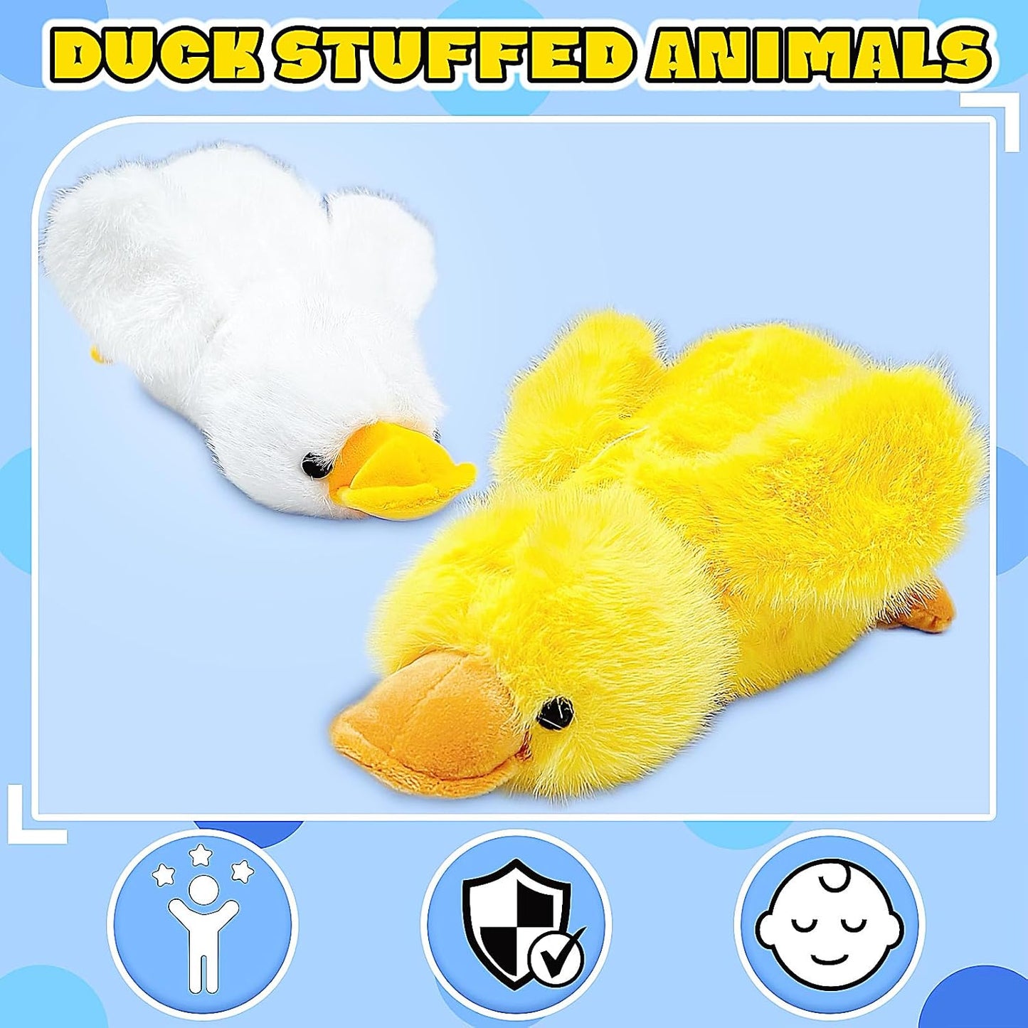 12 inch Duck Stuffed Animal Plush Toys for Kids and Teens, Cute Yellow Duck Plushies Doll, Soft Goose Stuffed Animals Plush Toy, Birthday Gifts, and Party Favors