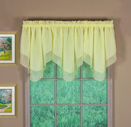Today's Curtain Emelia Original Voile Ascot 25", Yellow, 40" W x 25" L