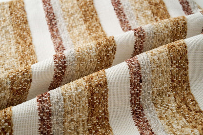 Zealax Modern Farmhouse Decorative Pillow Covers 20x20 Inch Boho Throw Pillows Soft Chenille Couch Cushion Covers, Set of 2 Velvet Striped Accent Pillows Cases for Sofa Bed Living Room, Golden Yellow
