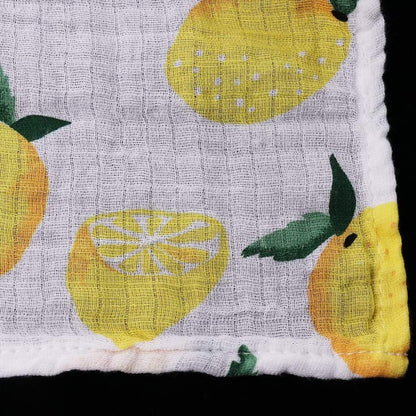 Taotenish Baby Swaddle Blanket Unisex Boys Girls Cotton Muslin Swaddling Blanket Nursing Cover & Burping Cloth - Lemon
