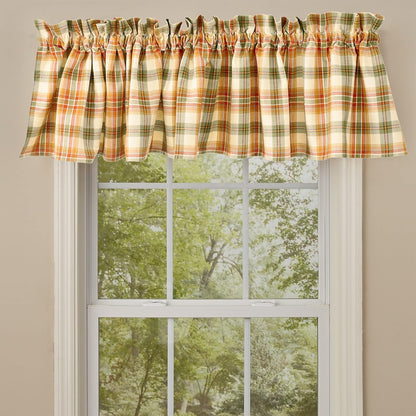Park Designs Farmhouse Kitchen Valances for Windows - Lemon Pepper | Fall Decor Window Valance Curtains | Plaid Curtain Valances for Windows | Ideal for BOHO Living Rooms & Bathrooms | 72" x 14"