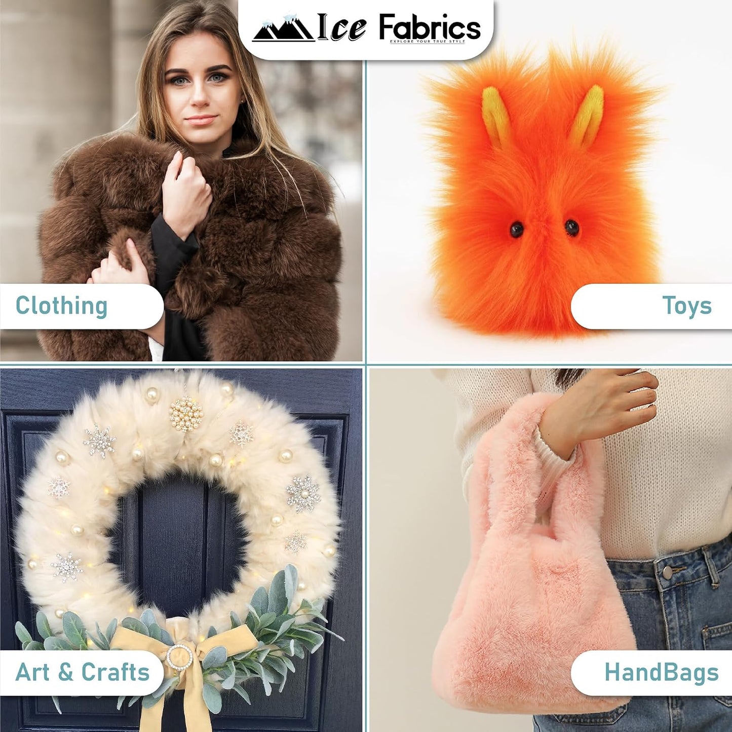 Ice Fabrics Faux Fur Fabric by The Yard - 60 Inches Wide Super Soft and Fluffy Shaggy Mohair Fur Fabric for Costumes, Apparel, Rugs, Pillows, Decorations and More - Yellow - Half Yard