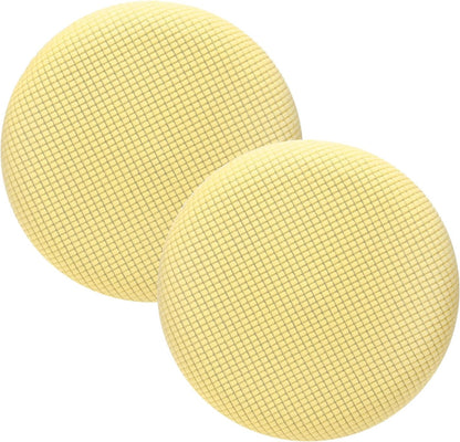 M METERXITY 2-Pack Bar Stool Covers Round, for 12-14 Inch Polyester Corn Grid Seat Covers with Elastic Bands for Bar Stool/Round Cushion [Lemon Yellow]