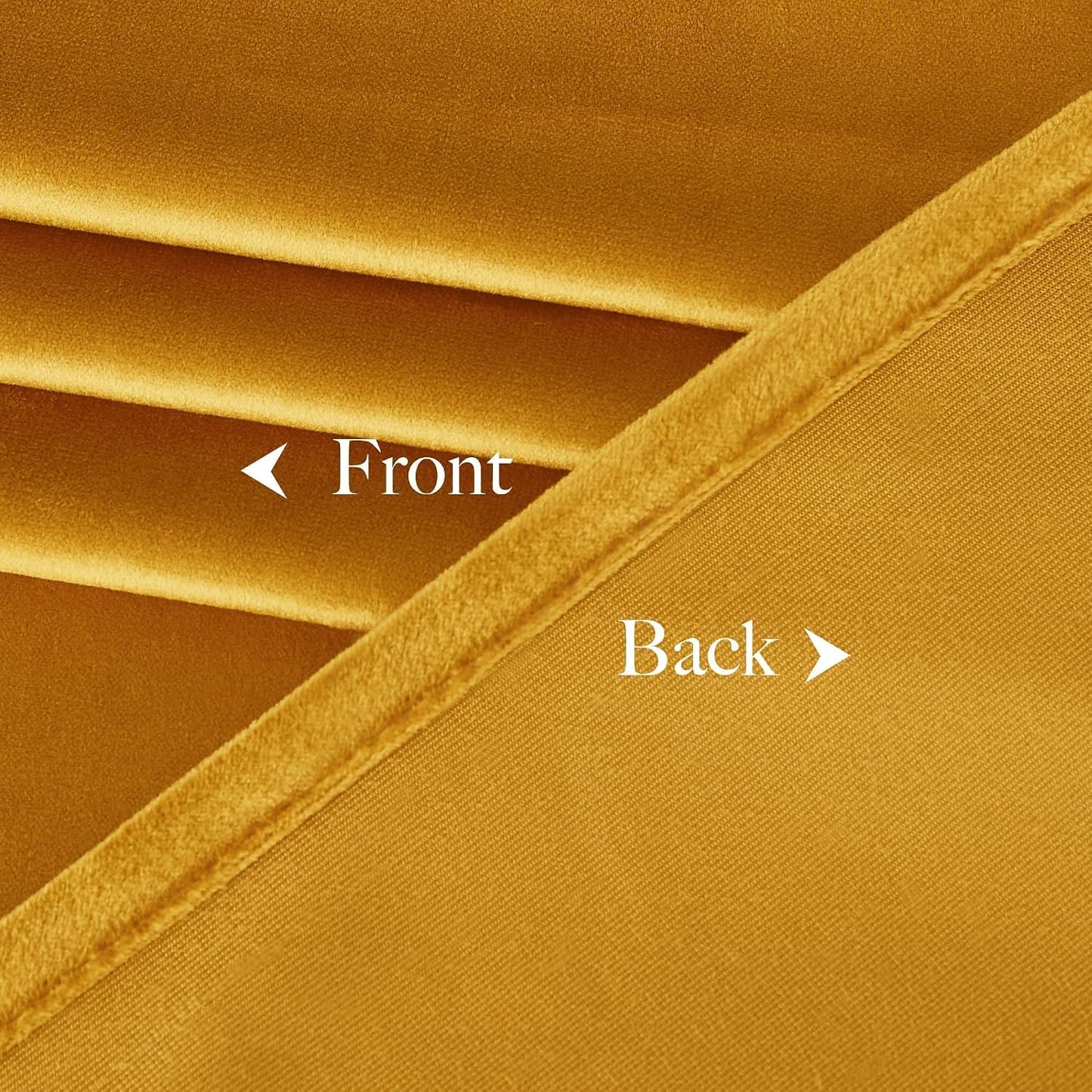 NICETOWN Yellowish Gold Velvet Curtains 108 inches Long, Bedroom Velvet Window Drapes, Luxury Curtains Home Decoration Thick Drapes for Dining Room (1 Pair, 52 Wide)