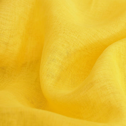 Yellow Sheer Curtains 90 inches Long Sheers Living Room Voile Bedroom Kitchen Basement Linen Textured Window Curtain Panels Drapes Light Filtering Rod Pocket 2 Panels 52"x90"