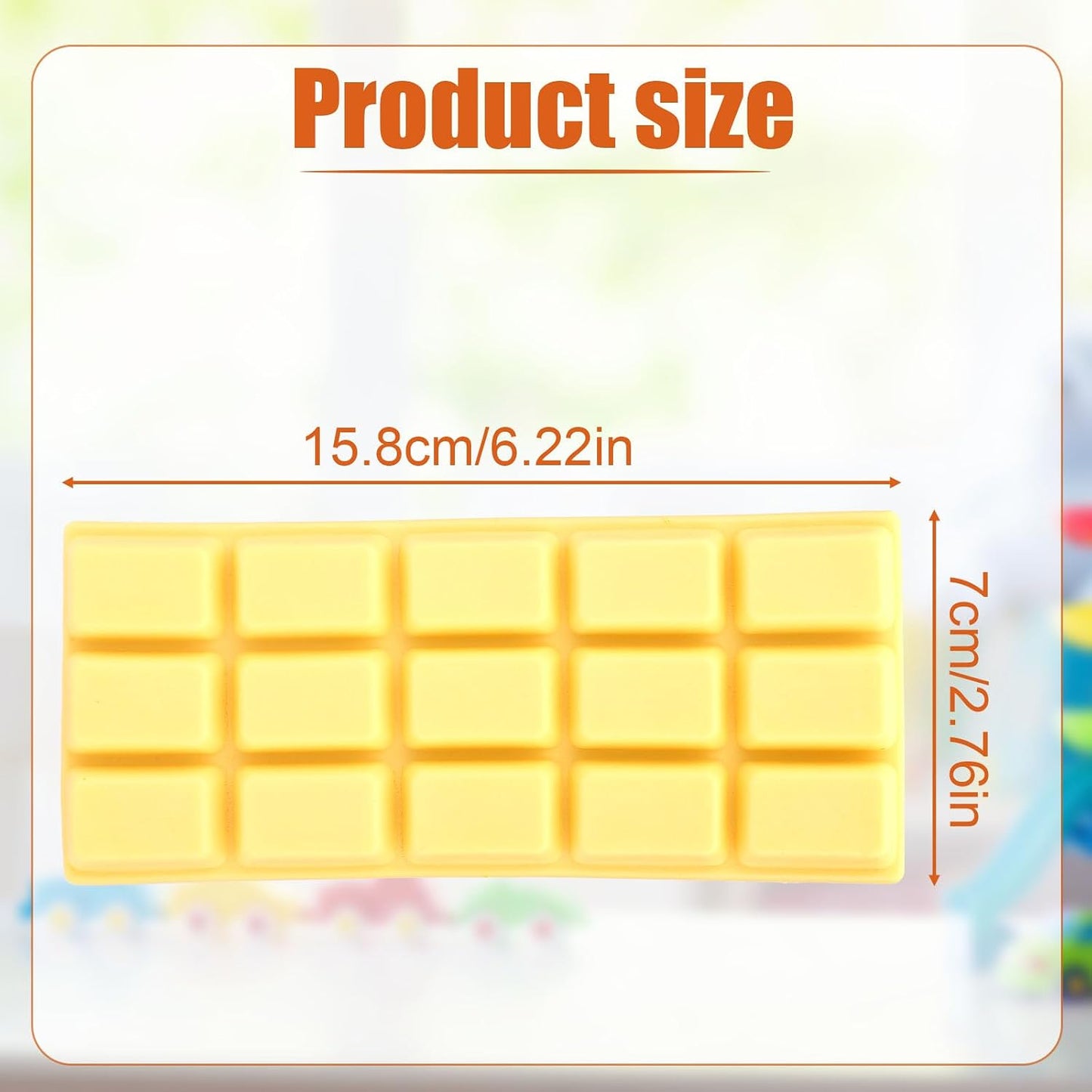 Slow Rising Chocolate Bar Squishy, Fake Chocolate Squeeze Plaything Squishy Slow Rise Soft Realistic Giant Food Fidget Toy Suitable for Adults Office Home Desk Focus and Party Favor (Yellow)