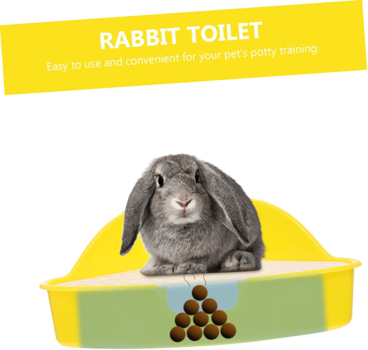 2pcs Small Animal Potty Pet Toilet for Hamsters Rabbits and Guinea Pigs Durable Litter Box White Yellow