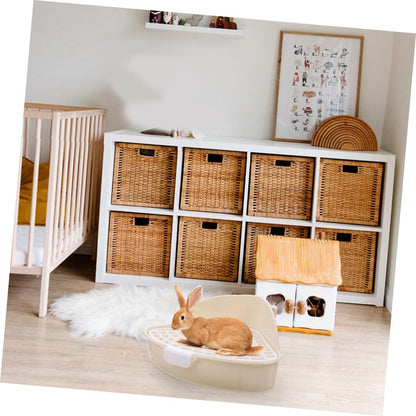 2pcs Small Animal Potty Pet Toilet for Hamsters Rabbits and Guinea Pigs Durable Litter Box White Yellow
