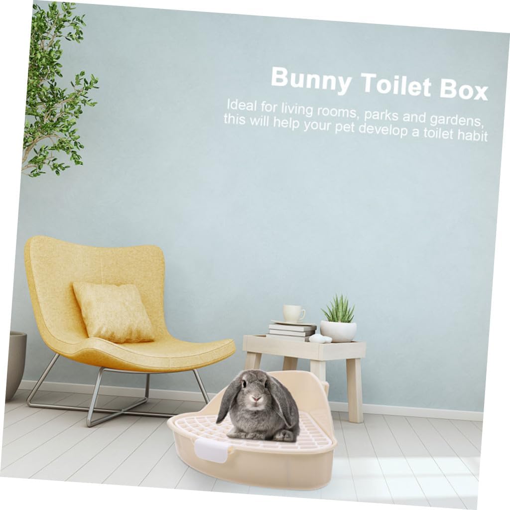 2pcs Small Animal Potty Pet Toilet for Hamsters Rabbits and Guinea Pigs Durable Litter Box White Yellow