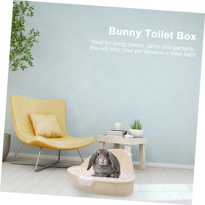 2pcs Small Animal Potty Pet Toilet for Hamsters Rabbits and Guinea Pigs Durable Litter Box White Yellow