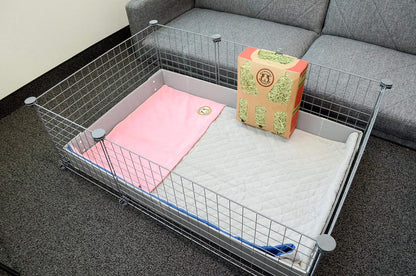Original Liner - Yellow Fleece Guinea Pig Bedding - Reusable Guinea Pig Cage Liner - Extra Absorbent with Waterproof Bottom and Burrowing Pocket - Small Pet Supplies - 2x3 C&C