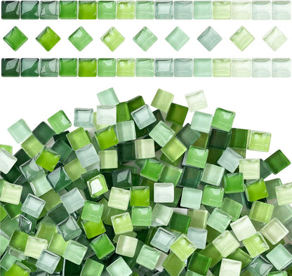 1200pcs Red Orange Yellow Mix Crystal Glass Mosaic Tiles – 0.4 Inch Square Bulk Mosaic Supplies for Crafts & DIY Projects