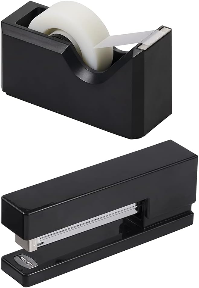 Office & Desk Sets - 1 Stapler & 1 Tape Dispenser - Yellow - 2/Pack