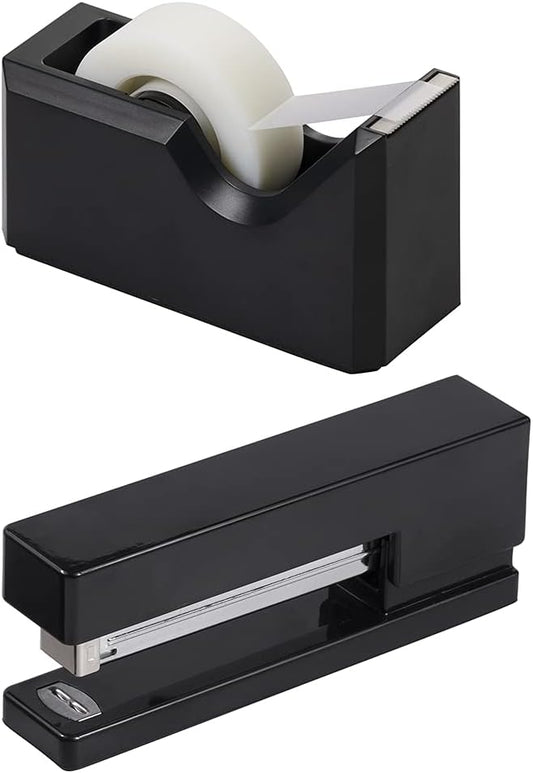 Office & Desk Sets - 1 Stapler & 1 Tape Dispenser - Yellow - 2/Pack