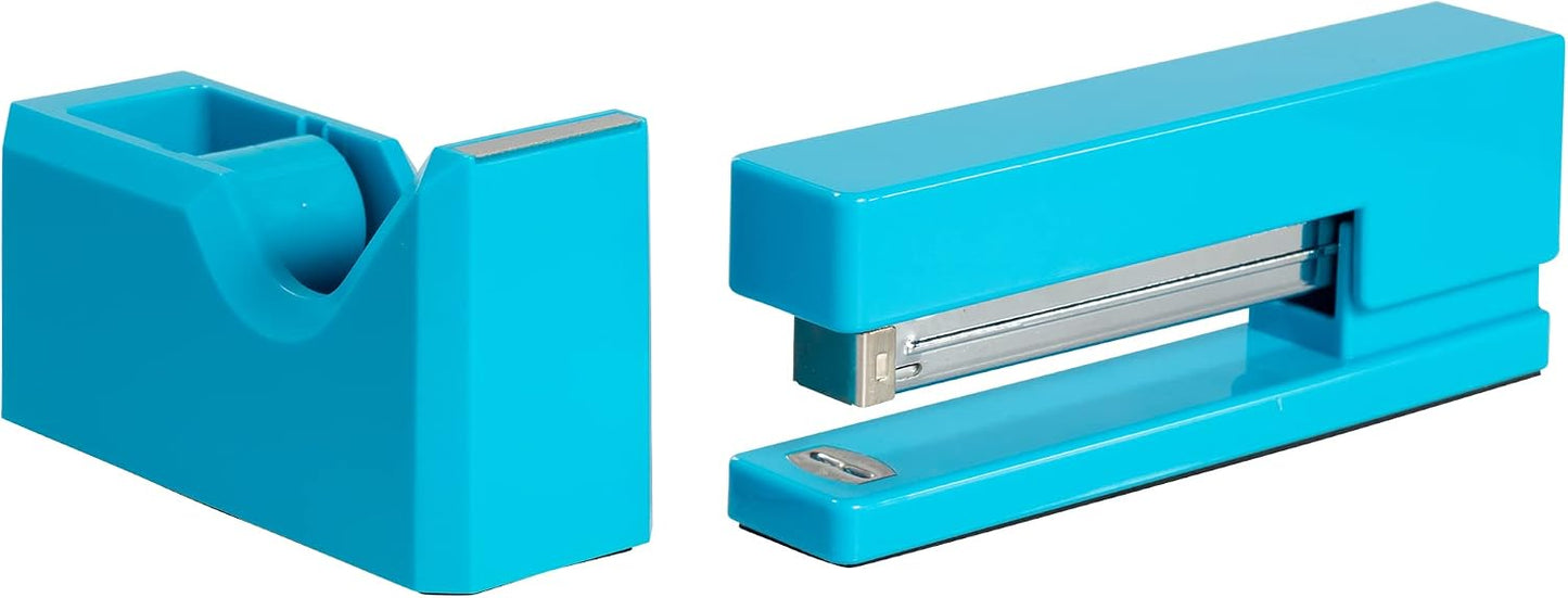 Office & Desk Sets - 1 Stapler & 1 Tape Dispenser - Yellow - 2/Pack