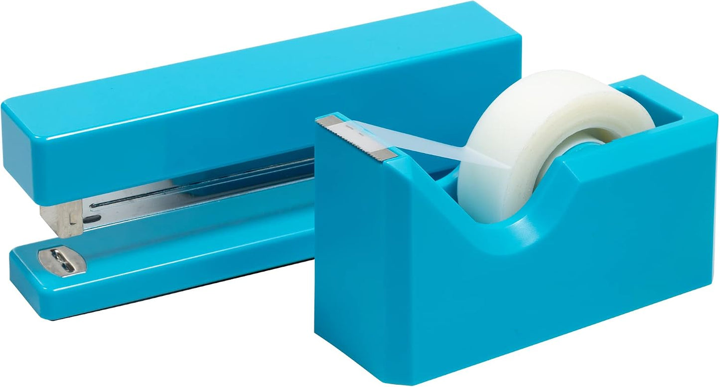 Office & Desk Sets - 1 Stapler & 1 Tape Dispenser - Yellow - 2/Pack